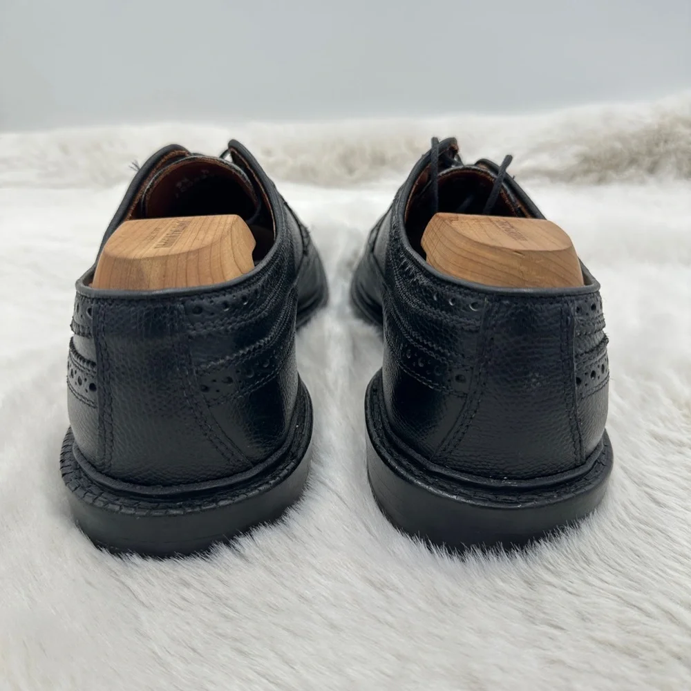 Brooks Brothers Black Oxford Brogues Dress Shoes‎ 9.5 Classic Leather